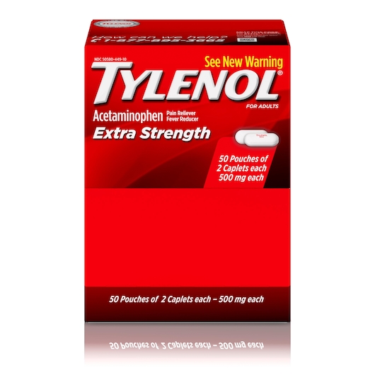 Tylenol XS Caplets 2/pk- 50/ct Dispenser Box