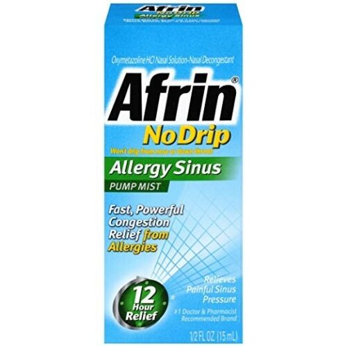 Afrin No Drip Allergy SINUS Pump Mist 15ml  36/CS [41100015099]