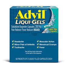 Advil Liqui-gel Pain Reliever 200mg Capsule 2pk 50/BX